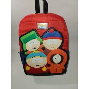 South Park Bioworld Backpack Mini Red Group Stan Eric Kenny Kyle NWT NEW